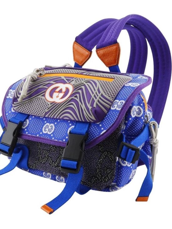 GUCCI GG small bag Backpack Daypack 752100 2WAY waist bag Blue / purple main image 11